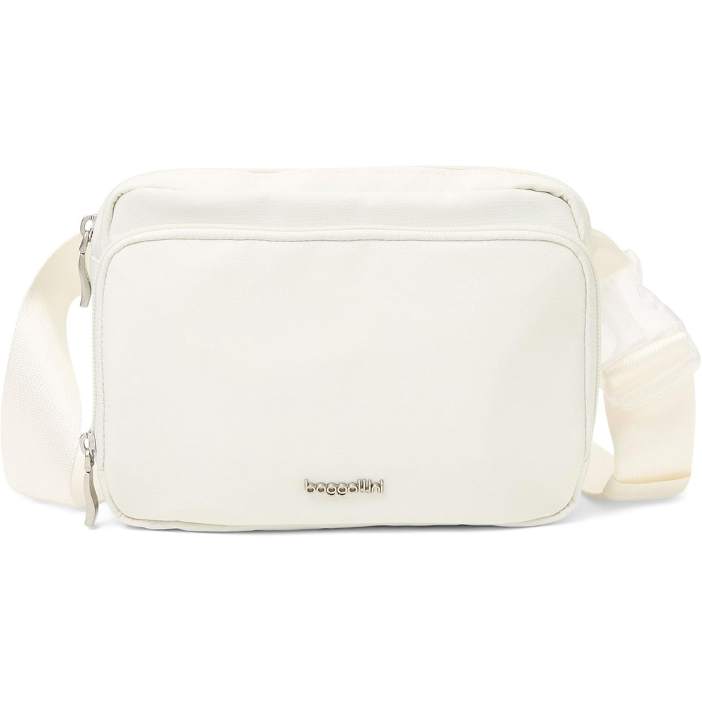 image:imageBaggallini Modern Belt Bag 5x8 Travel Fanny Pack Sling Bag Waistpack wRFID Card Holder Waterresistant Crossbody BagWhite 1