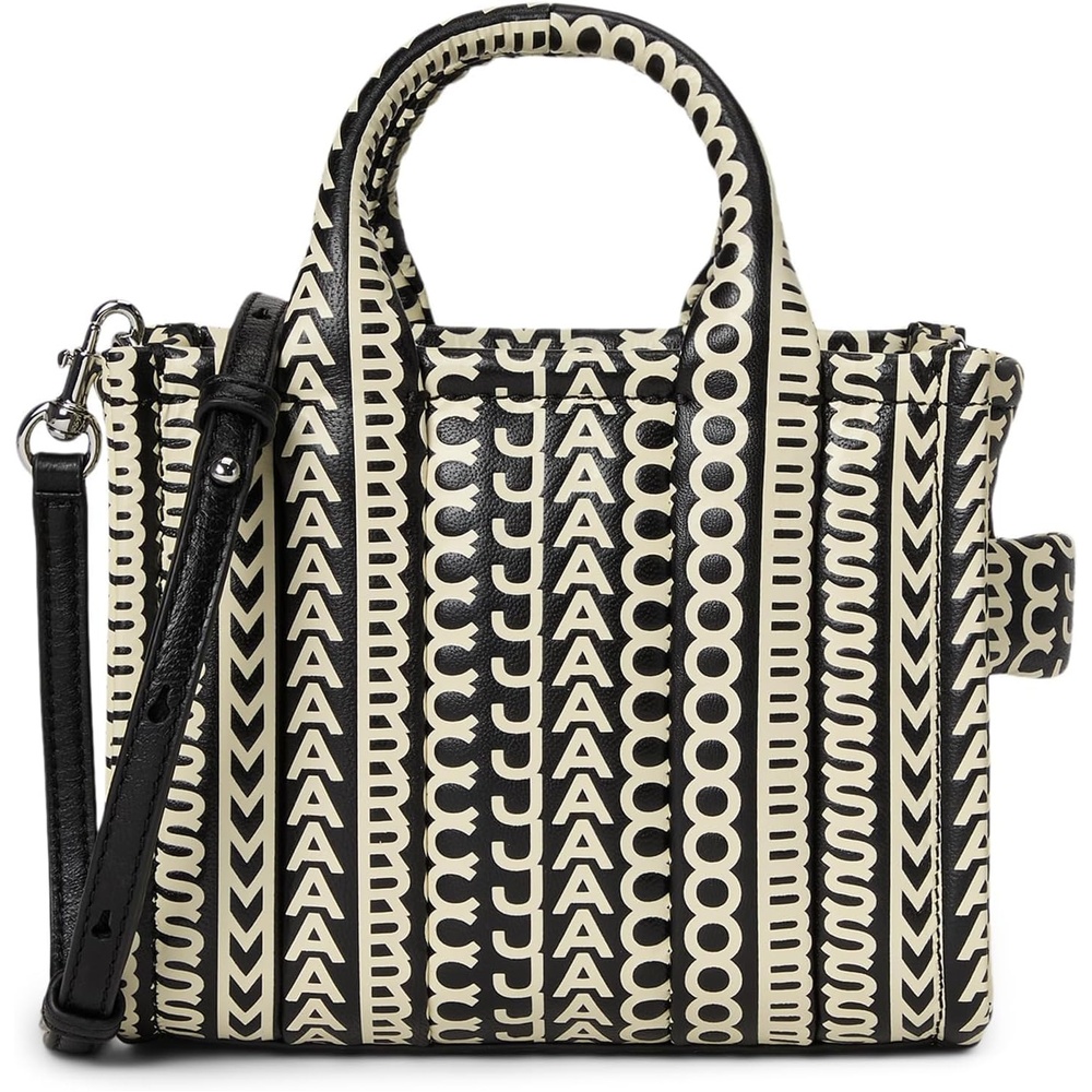 image:imageMarc Jacobs The Monogram Leather Crossbody Tote Bag BlackWhite One Size Mini size