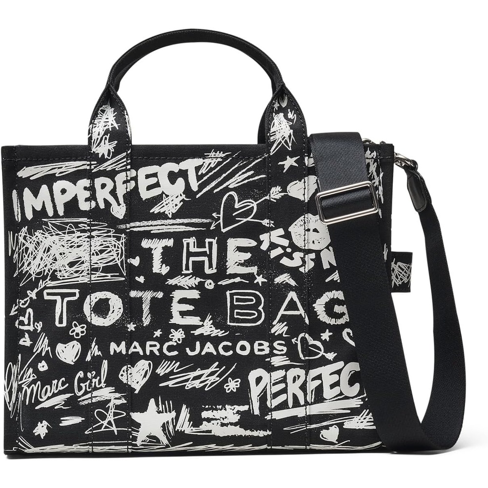 image:imageMarc Jacobs Womens The Punk Scribble Canvas Medium Tote BagBlack Multi