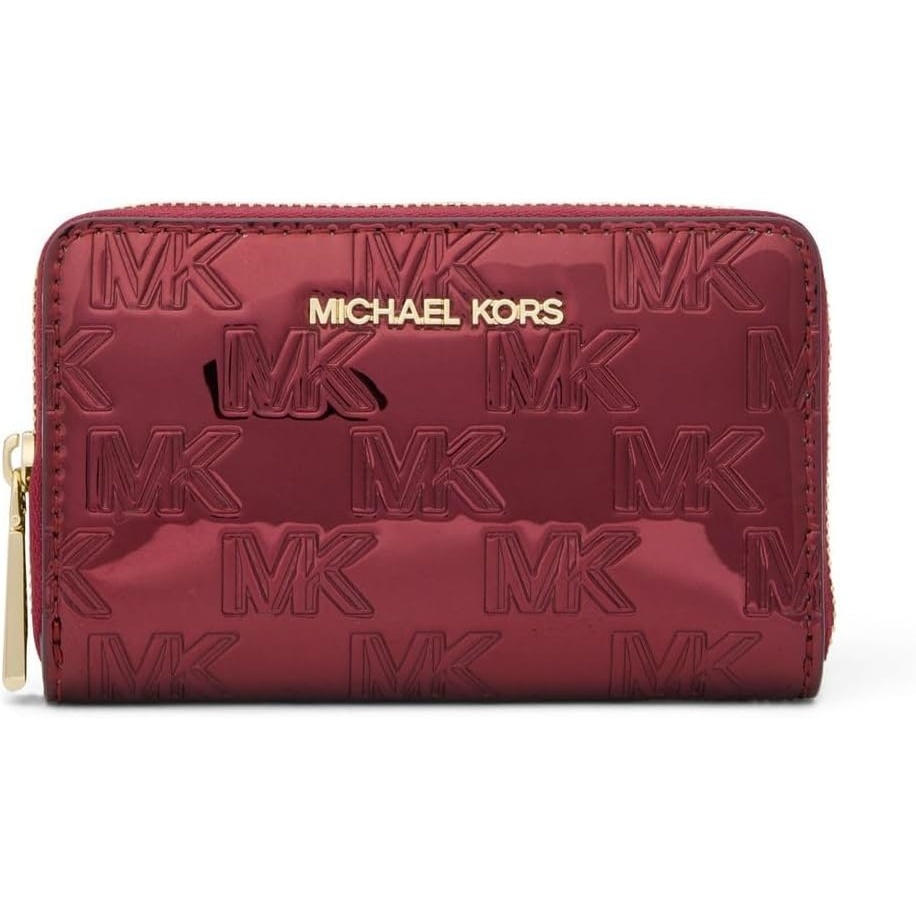 image:imageMichael Kors Jet Set Small Zip Around Card CaseDeep Red
