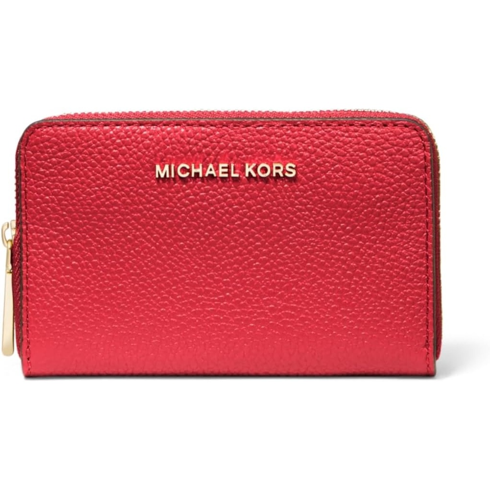 image:imageMichael Kors Jet Set Small Zip Around Card CaseGoldtone HardwareCrimson