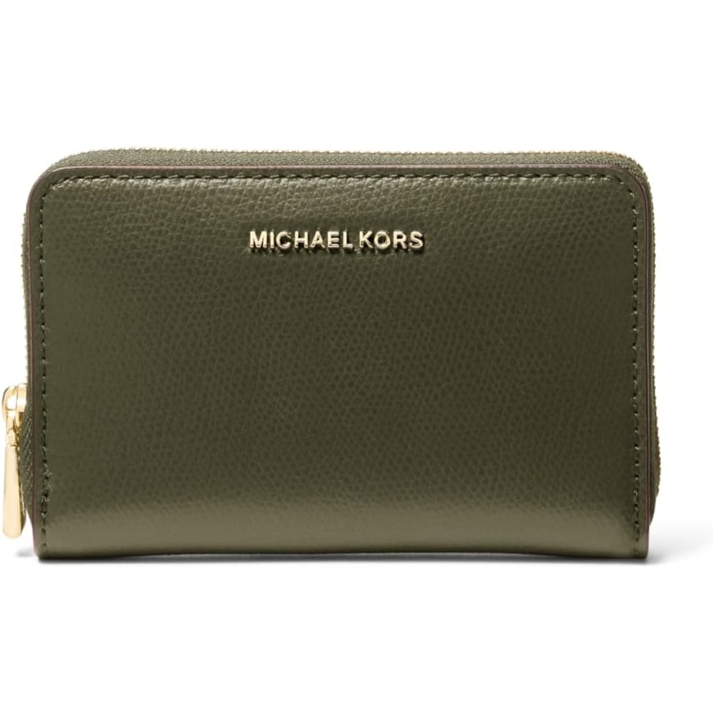image:imageMichael Kors Jet Set Small Zip Around Card CaseGoldtone HardwareSahara LeatherIvy