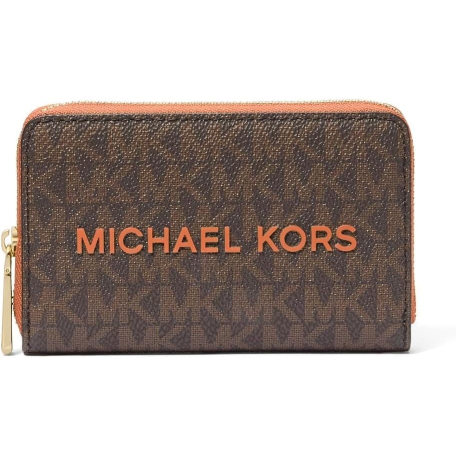 image:imageMichael Kors Jet Set Small Zip Around Card CaseOrange Punch 1
