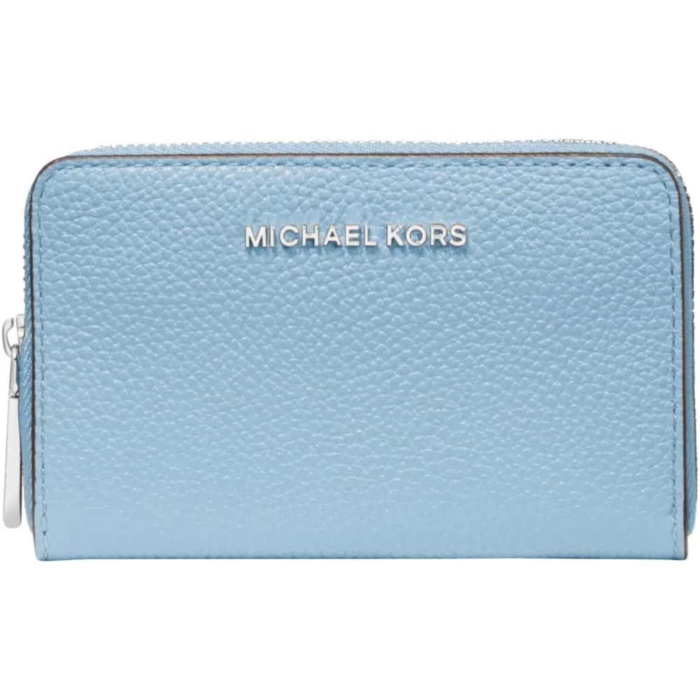 image:imageMichael Kors Jet Set Small Zip Around Card CaseSilvertone HardwareChambray