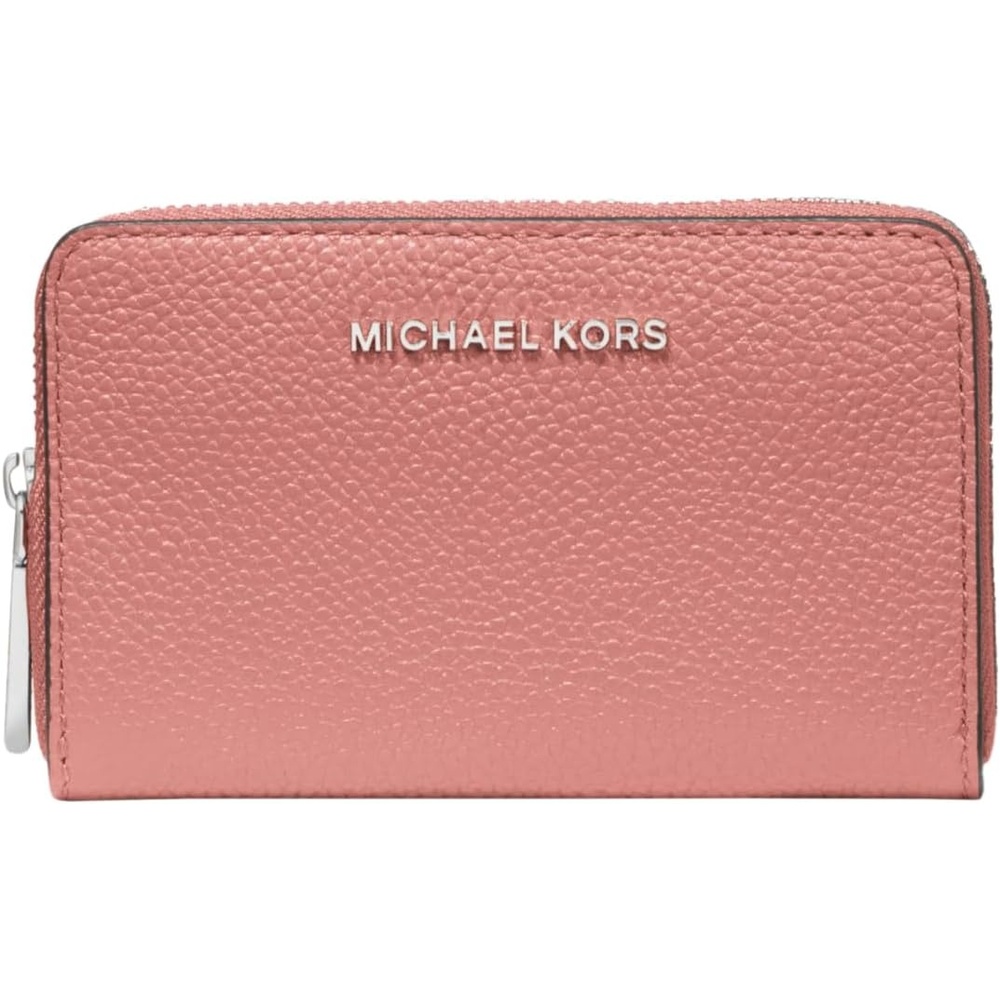 image:imageMichael Kors Jet Set Small Zip Around Card CaseSilvertone HardwareRose
