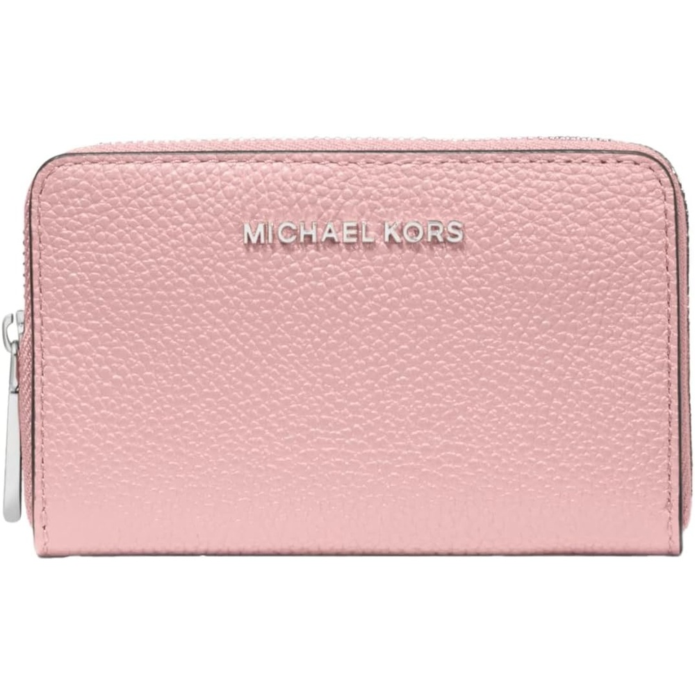 image:imageMichael Kors Jet Set Small Zip Around Card CaseSilvertone HardwareSmokey Rose