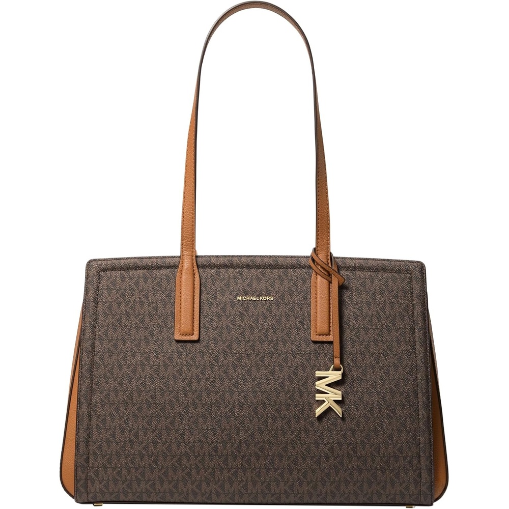image:imageMichael Kors Womens Laila Medium Tote BagGoldtone HardwareBrownAcorn