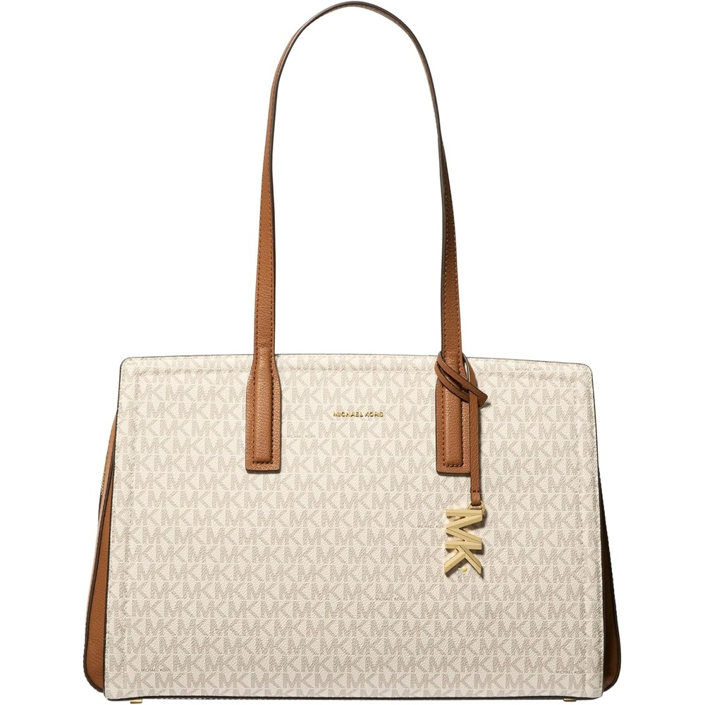 image:imageMichael Kors Womens Laila Medium Tote BagGoldtone HardwareVanillaAcorn