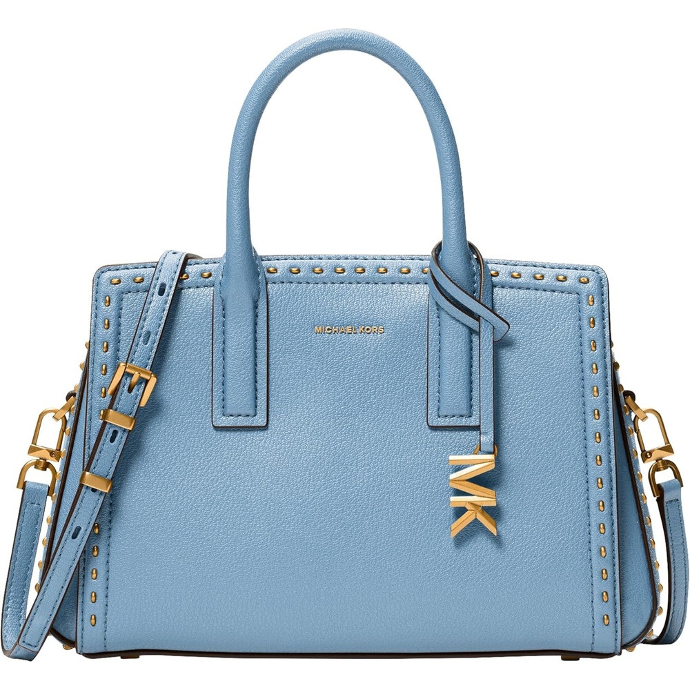 image:imageMichael Kors Womens Laila Small SatchelGoldtone HardwareLeatherChambray