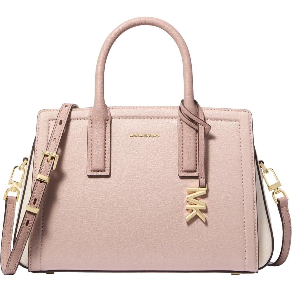 image:imageMichael Kors Womens Laila Small SatchelLeatherSoft PinkLight CreamFawn