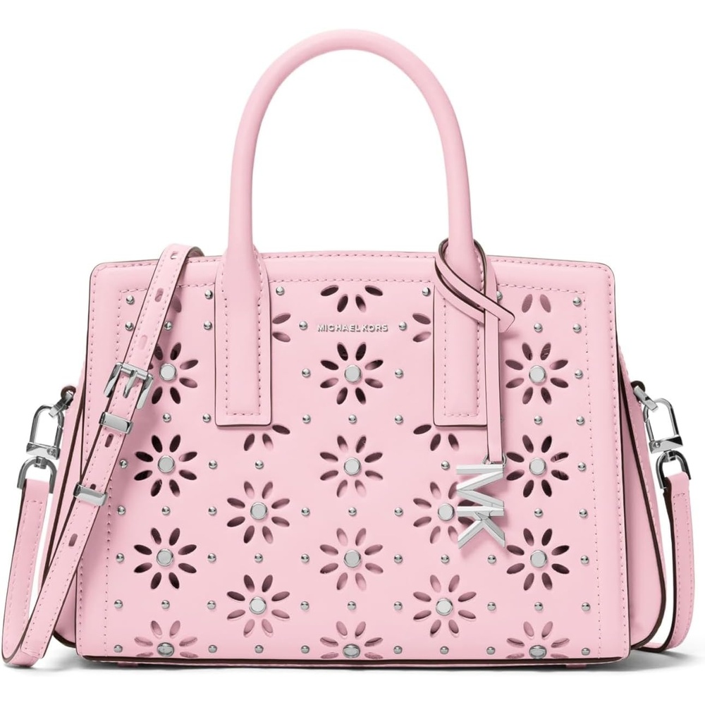 image:imageMichael Kors Womens Laila Small SatchelSilvertone HardwareLeatherLight Bouquet
