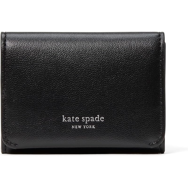 image:imagekate spade new york Halo Glazed Leather Card Case Trifold WalletBlack