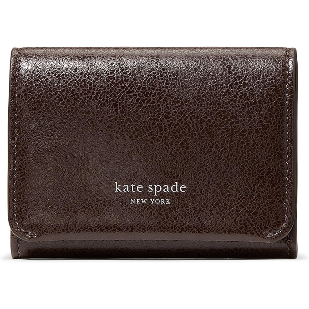 image:imagekate spade new york Halo Glazed Leather Card Case Trifold WalletGlazed Hot Fudge