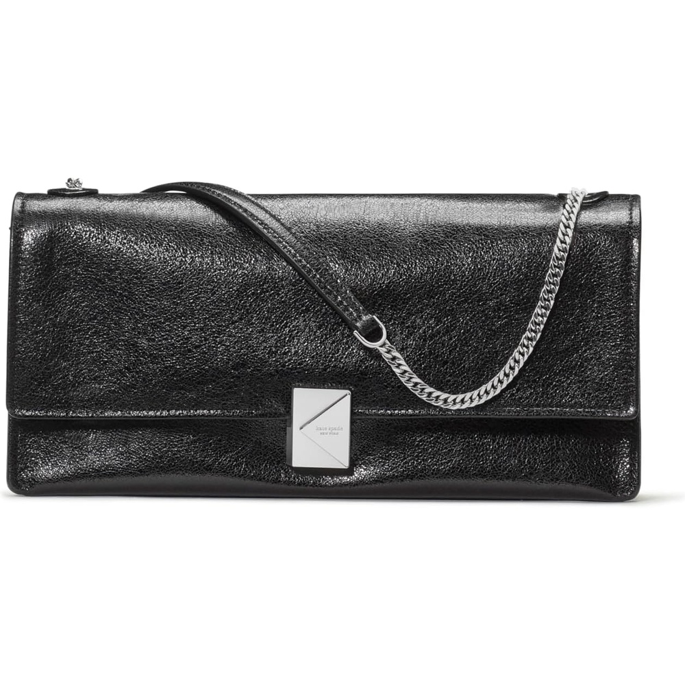 image:imagekate spade new york womens Deco Fine Grain Leather Soft ShoulderGlazed Black