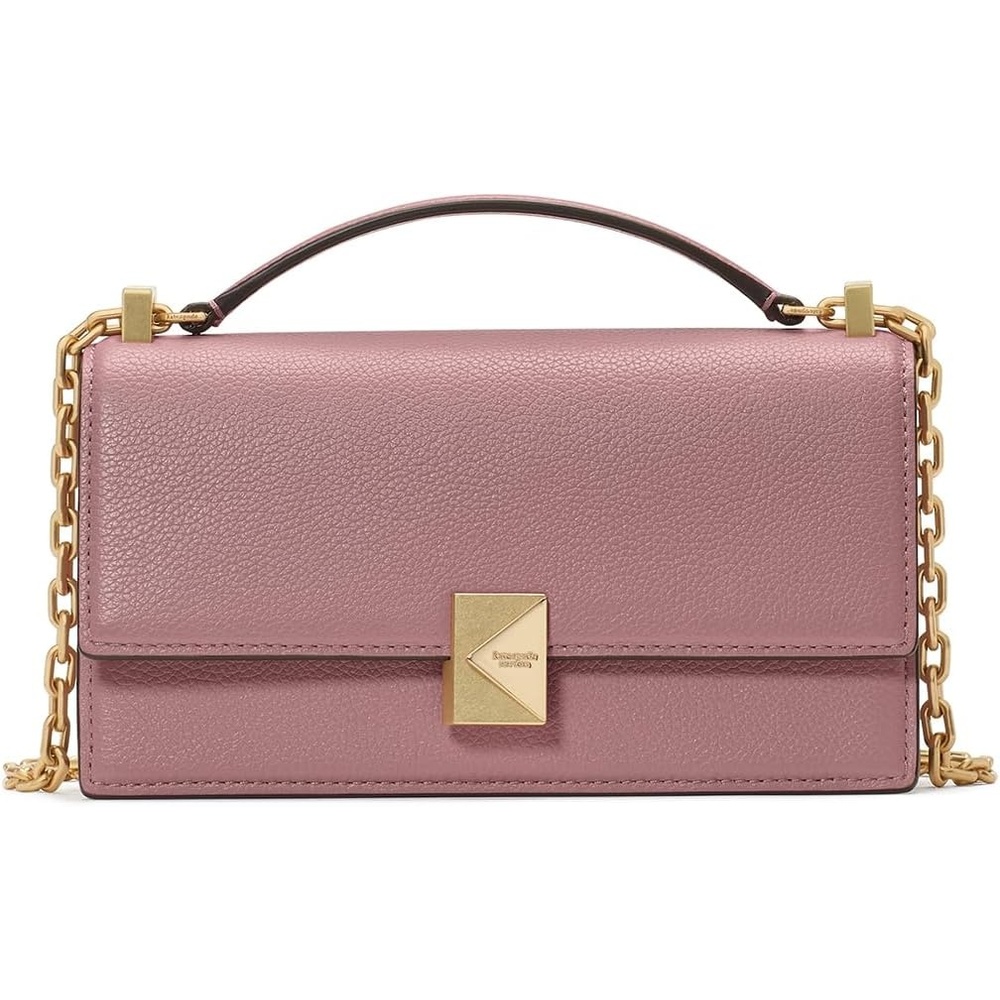 image:imagekate spade new york womens Deco Mini Leather Flap Chain CrossbodyDusk Rose