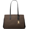 Gold-tone Hardware/Mk Signature Coated Twill/Brown/Black