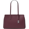 Silver-tone Hardware/Embossed Goat Leather/Oxblood