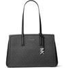 Silver-tone Hardware/Tonal Mk Signature Coated Twill/Black