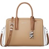 Silver-tone Hardware/Leather/Peanut Multi